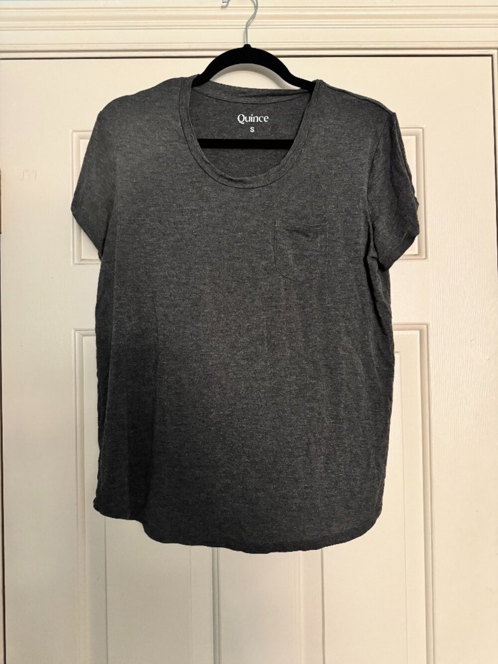 Quince Modal Jersey Maternity and Nursing Tee Shirt, Top, Charcoal size Small